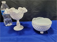 Milk Glass Candy Dishes