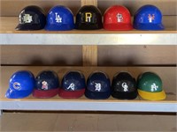 (11) Vintage MLB Replica Baseball Helmets. Braves