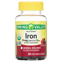 Spring Valley Organic Iron 9 mg A115