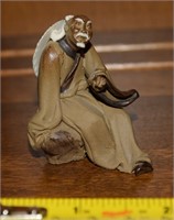 Vtg Chinese Miniature Mud Man Immortal Figures