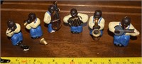 Vtg 6pc Chalkware Band Figurines Miniatures