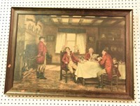 Lot #540 - Vintage print on board of men in