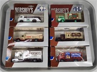 6) AHL DEICAST HERSHEYS TRUCKS NIB