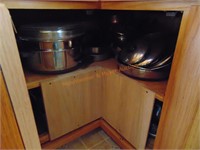 CABINET 13: REVERE COOK WARE AND OTHER POTS &