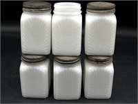 Vintage Milk Glass Jars 3.25”