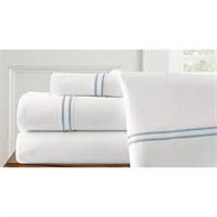 ITALIAN HOTEL KING FLAT SHEET WITH 4 CASES