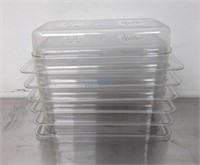 1/4 SIZE 2.5" DEEP CLEAR POLY FOOD PAN *BID/ITEM