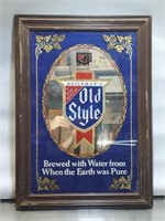 FRAMED HEILEMAN'S 'OLD STYLE' MIRROR, 21" X 15"