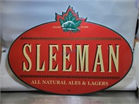 SLEEMAN TIN SIGN, 31" X 22.5"