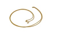 9ct Yellow gold Cuban chain necklace