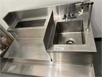 Stainless Steel Bar Sink with 2 Blender stations