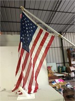 3x5 USA flag w/ pole and mount