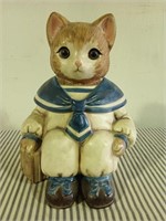 Kitty cat sailor cookie jar, made in Japan