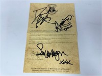 Autograph COA Harry Potter Letter