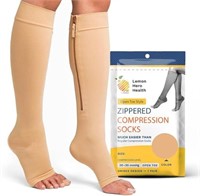 Open Toe Compression Socks Women - Toeless 20-30 m