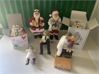 Doctor christmas ornaments, santa figurines, and