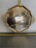 Silver Golden Pasargad serving plate