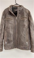 Black Rivet Leather Jacket.  Sz XL. 2 chest