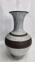 14 inch Pottery Vase crackled look