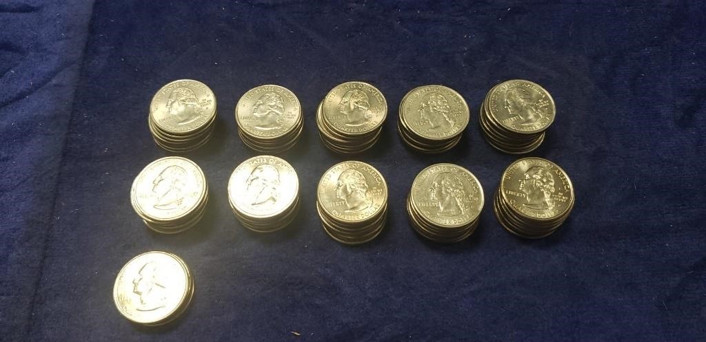 (84) Assorted State Quarters ($21.00 Face Value)