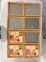 8 piece Gold Toned 8x10 Photo Frames