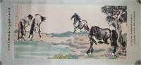XU BEIHONG Chinese 1895-1953 Watercolor Paper Roll