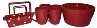 Red Ceramic Kitchenware