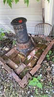 OLD WOOD STOVE  HAY FORK