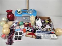 Beads, tote, candles and other craft items