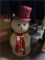 Vintage glass snowman.: plug in light up snowman