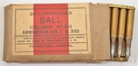 Ball 20 Cartridges .30CAL 1941