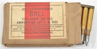 Ball 20 Cartridges .30CAL 1941