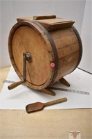 Wooden Butter Churn and Paddle (one Leg is