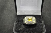 Men’s canary yellow sapphire ring