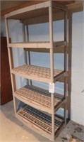Plastic four tier storage shelf 33” x 36” x 18"