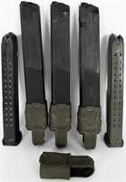 Lot of 5 Hi Cap Glock Mags .40 CAL 31 Round