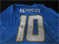 CHARGERS JUSTIN HERBERT SIGNED JERSEY COA