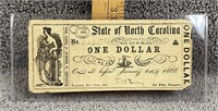 1866 North Carolina One Dollar Note