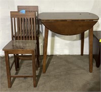 (A) Drop Leaf Kitchen Table 39” x 39” x 37” and