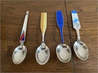 Lot of 4 A. Michelsen Sterling Silver Spoons