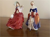 Lot of 2 Royal Doulton Lady Figurines