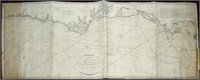 MARINER'S CHART SAVANNAH TO BOSTON - NORIE, 1836