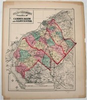 (3) NEW JERSEY MAPS & (1) NEW YORK MAP, LATE 1800'