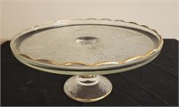 Unique beveled glass cake stand
