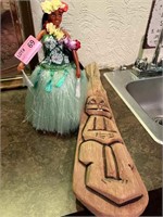 Hula Dancer & Wood Carving