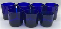 Lot Of Cobalt Blue Glass Drink Ware