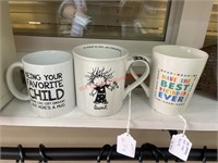 Lot of 3 Gift Mugs