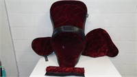 Plush Red Velvet Motorcycle Seat Pkg