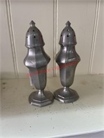 Set of Pewter Salt and Pepper Shakers