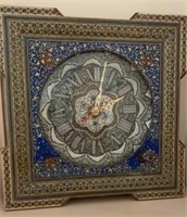 Islamic Inlaid & Painted Wall Clock